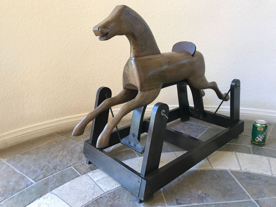 Wooden Folk Art Rocking Horse [Photo 5]