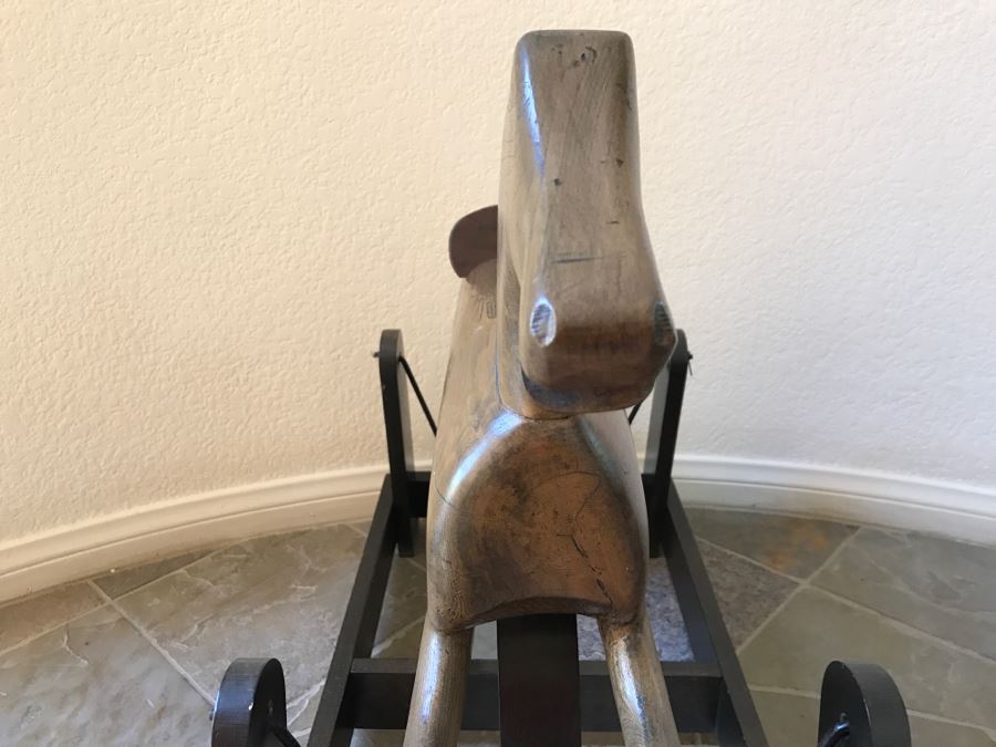 Wooden Folk Art Rocking Horse [Photo 9]