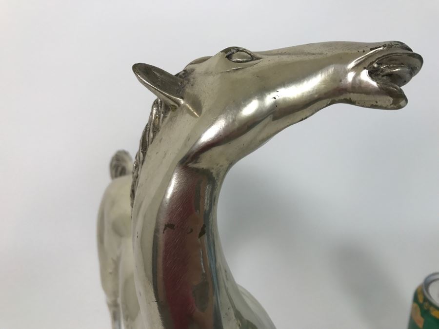 Silver Tone Horse Sculpture Signed By P. J. Mene [Photo 7]