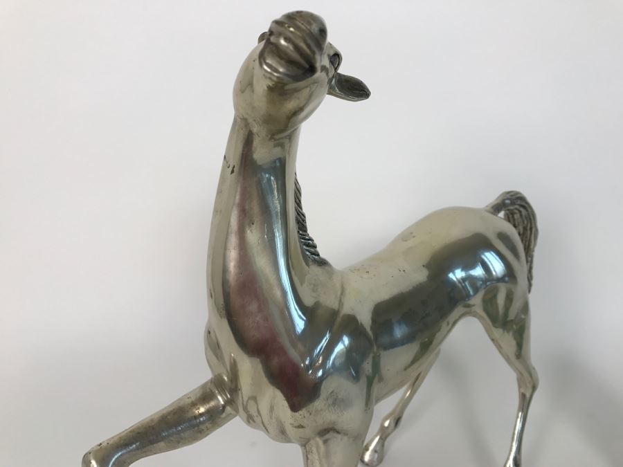 Silver Tone Horse Sculpture Signed By P. J. Mene [Photo 5]