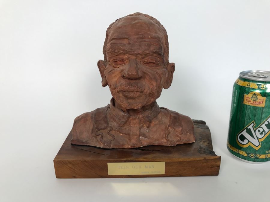 Clay Sculpture Titled 'This Old Man' JANSEN ORIGINAL