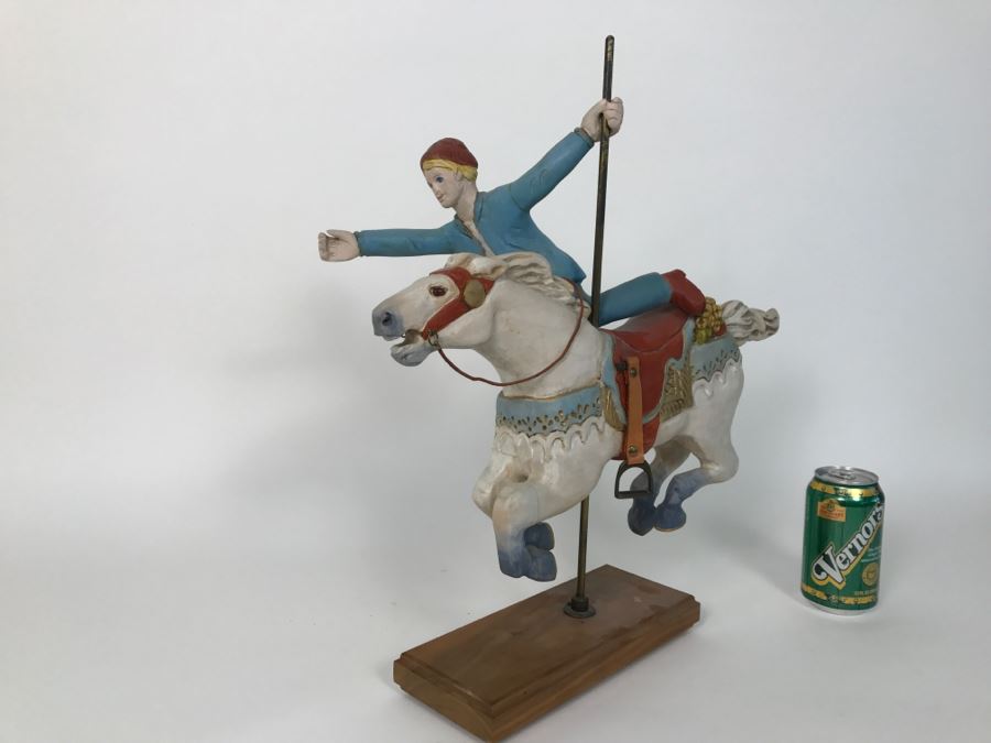 Wooden Carousel Horse Sculpture Signed Payne 31 / 120