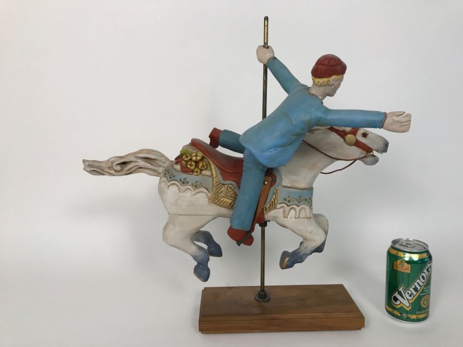 Wooden Carousel Horse Sculpture Signed Payne 31 / 120 [Photo 2]