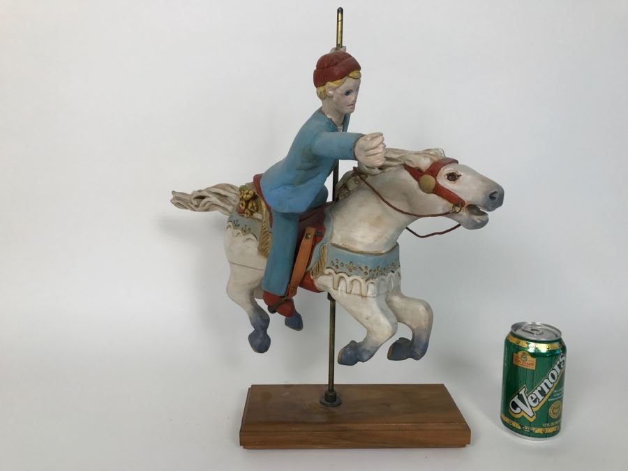 Wooden Carousel Horse Sculpture Signed Payne 31 / 120 [Photo 3]