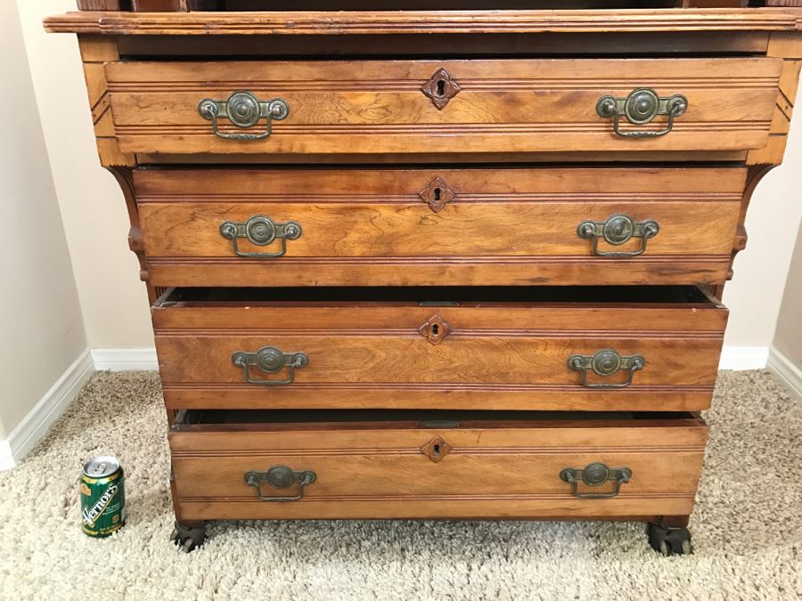 Stunning Antique Eastlake Roll Top Desk [Photo 3]