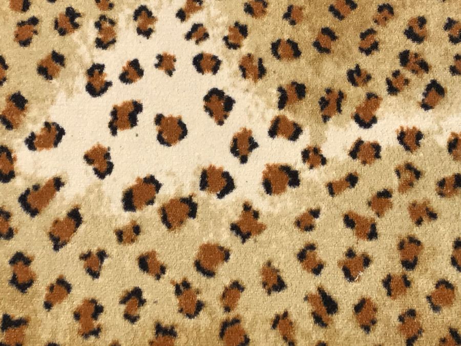 Faux Leopard Pattern Synthetic Area Rug [Photo 2]