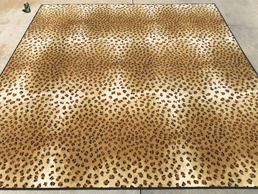 Faux Leopard Pattern Synthetic Area Rug [Photo 6]