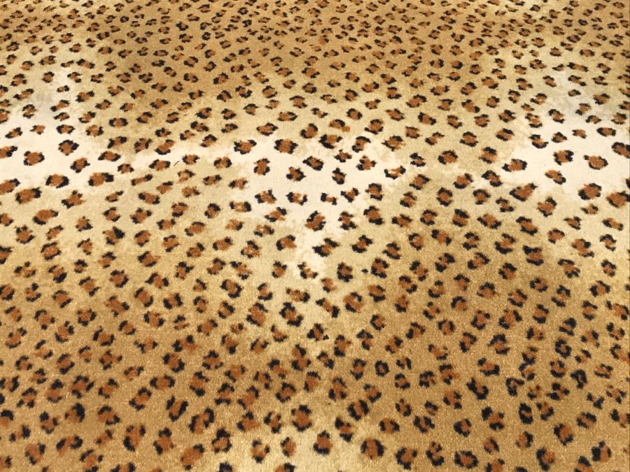 Faux Leopard Pattern Synthetic Area Rug [Photo 7]
