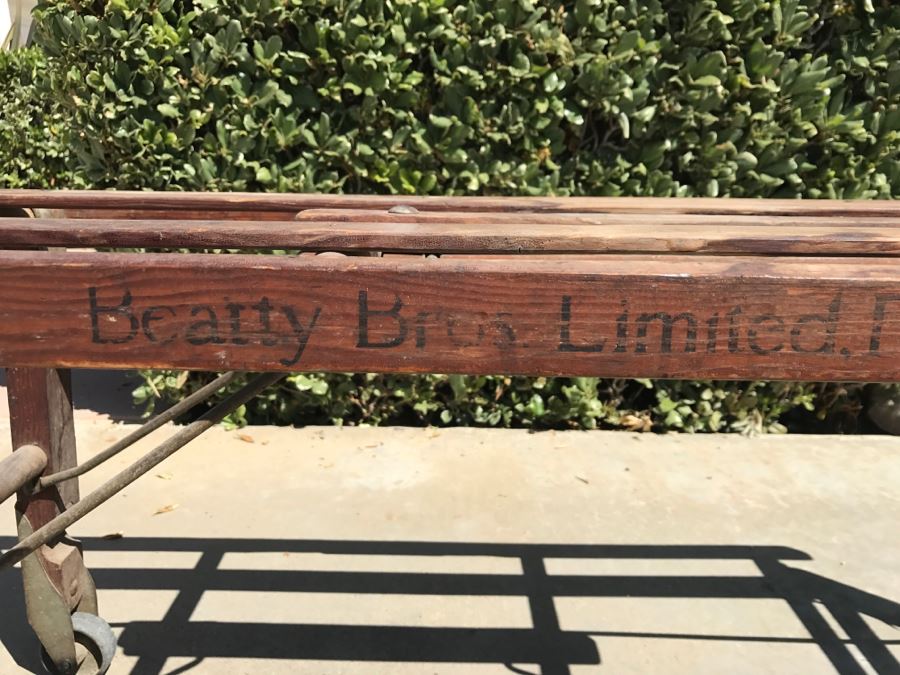 Antique Wooden BT Tub Bench Patented 1923 By Beatty Bros. Limited Fergus, Canada [Photo 6]