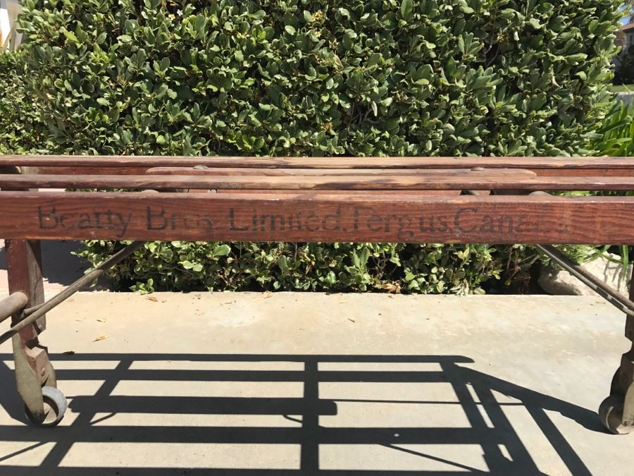 Antique Wooden BT Tub Bench Patented 1923 By Beatty Bros. Limited Fergus, Canada [Photo 5]