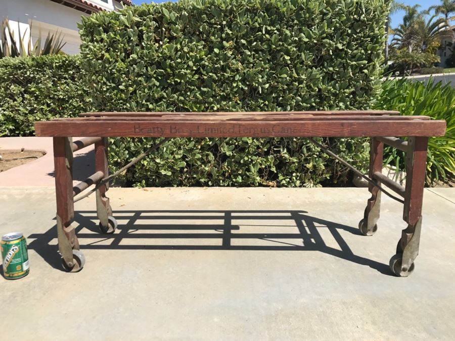 Antique Wooden BT Tub Bench Patented 1923 By Beatty Bros. Limited Fergus, Canada [Photo 2]