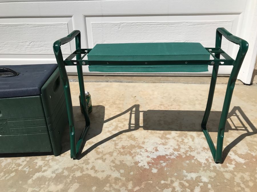 Portable Gardening Bench Seat And Brookstone Gardening Tools