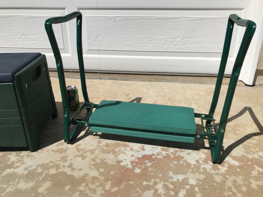 Portable Gardening Bench / Seat And Brookstone Gardening Tools [Photo 7]