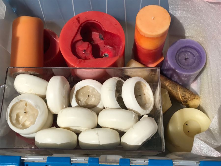 (2) Plastic Bins Filled With Candles [Photo 8]