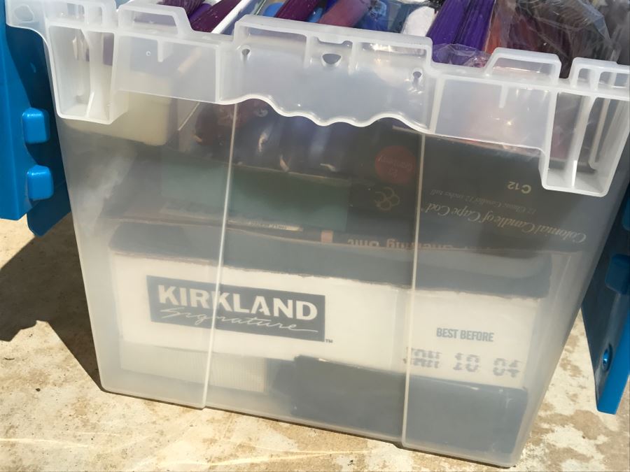 (2) Plastic Bins Filled With Candles [Photo 5]