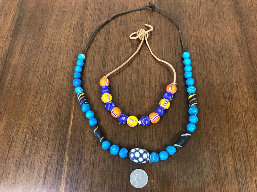 Set Of (2) Italian Bead Necklaces