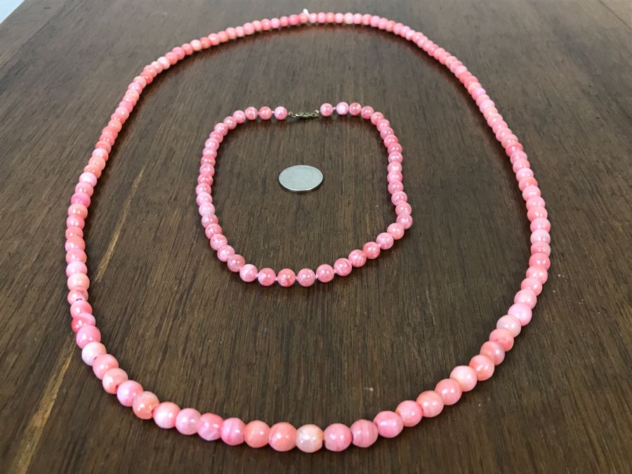 Pair Of Pink Stone Necklaces [Photo 8]