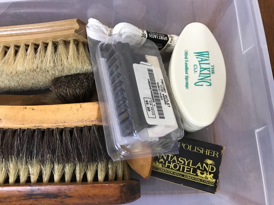 Men's Shoe Shine Lot With Vintage John Thrailkill Advertising Brush [Photo 6]