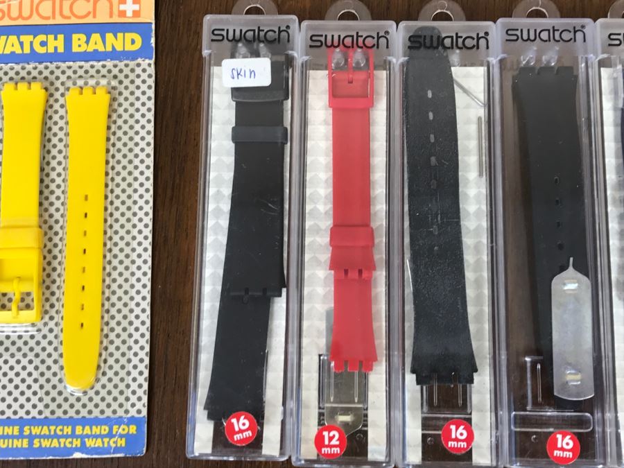 Watch Lot Includes (7) New In Pack Swatch Watch Replacement Bands ...