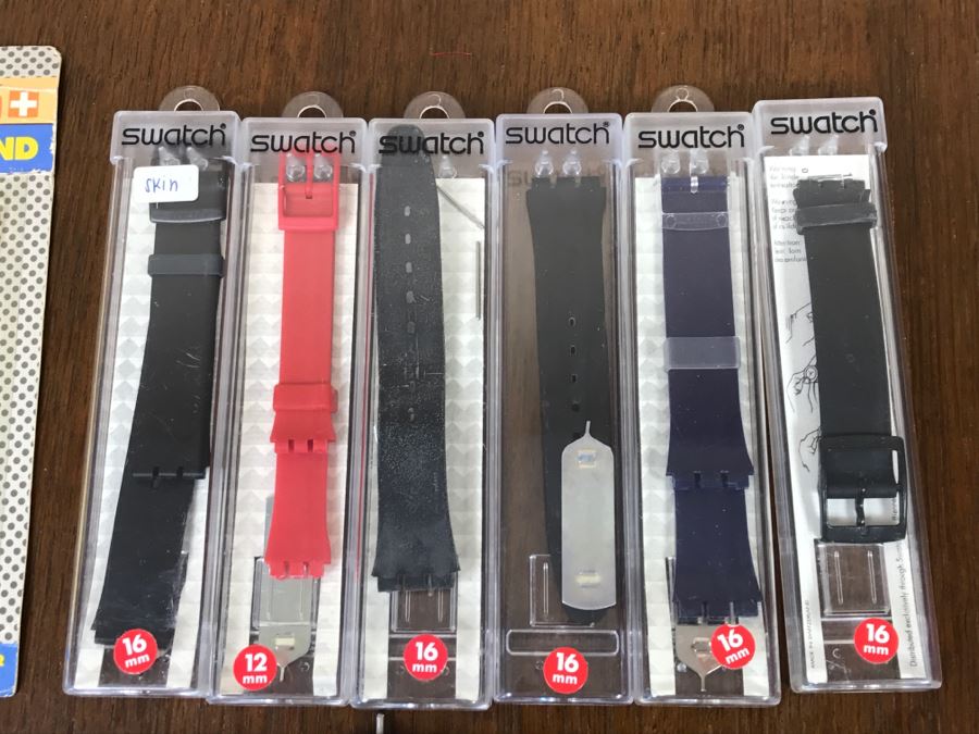 Watch Lot Includes (7) New In Pack Swatch Watch Replacement Bands, Swatch Watch, (2) TERNER Watches And POLAR Watch [Photo 9]
