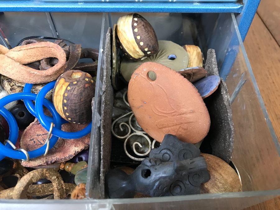 Nice Bead Lot For Making Jewelry And Storage Cabinet - See All Photos [Photo 29]