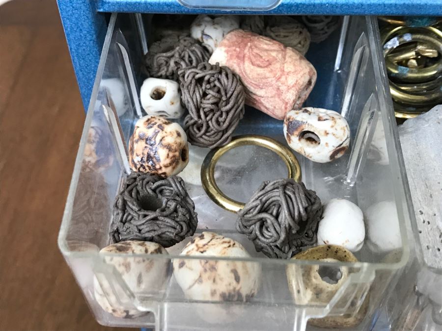 Nice Bead Lot For Making Jewelry And Storage Cabinet - See All Photos [Photo 9]