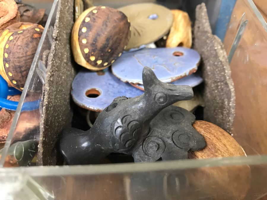 Nice Bead Lot For Making Jewelry And Storage Cabinet - See All Photos [Photo 27]