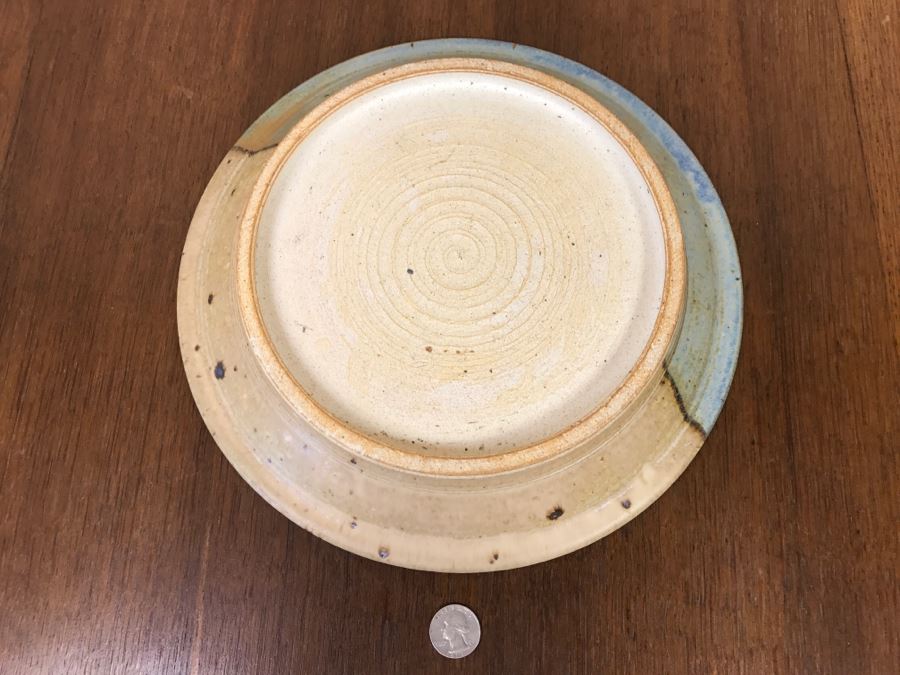 Mid-Century Studio Pottery Plate Signed WC [Photo 12]