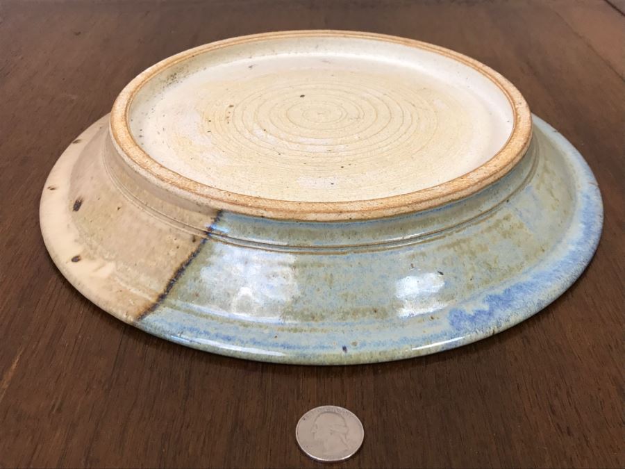 Mid-Century Studio Pottery Plate Signed WC [Photo 17]