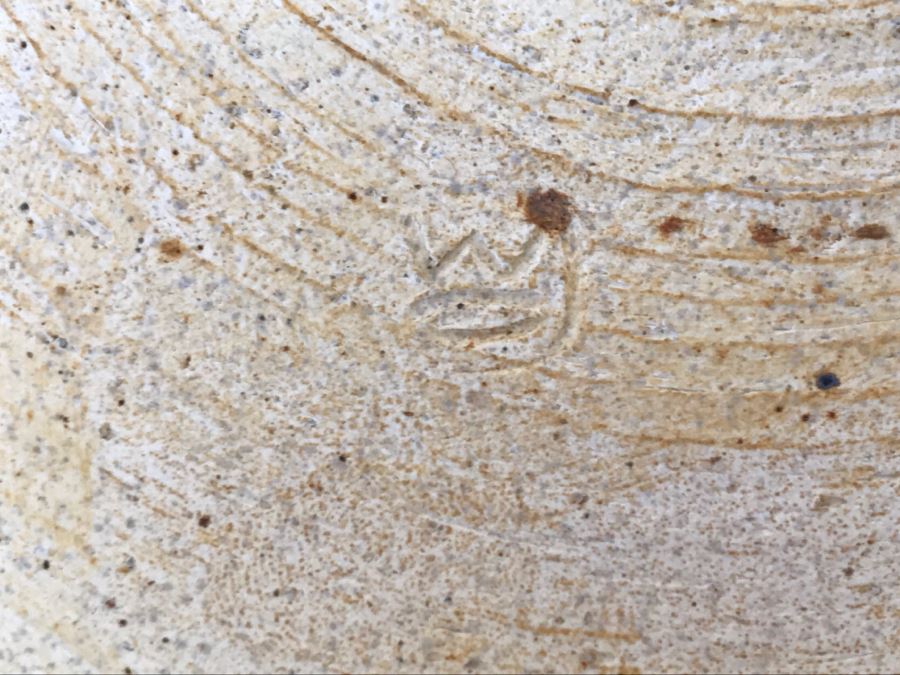 Mid-Century Studio Pottery Plate Signed WC [Photo 15]