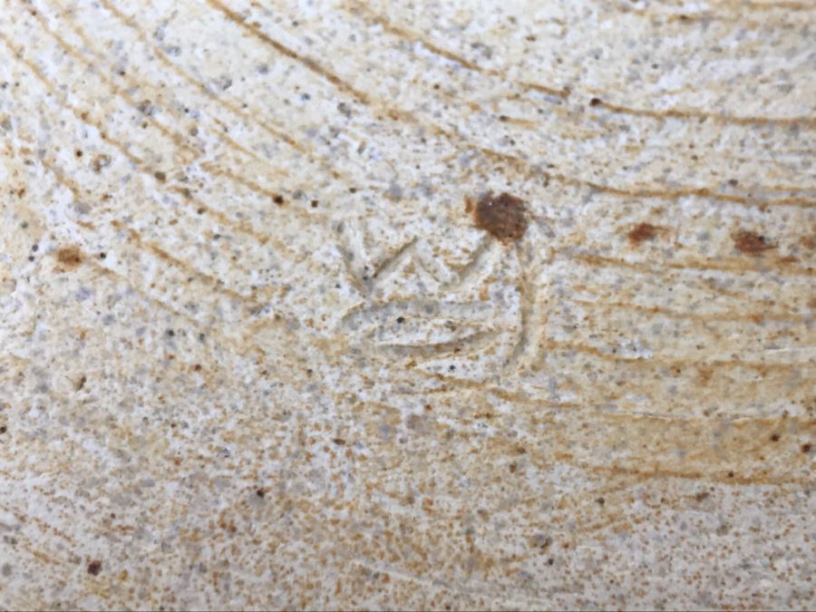 Mid-Century Studio Pottery Plate Signed WC [Photo 14]