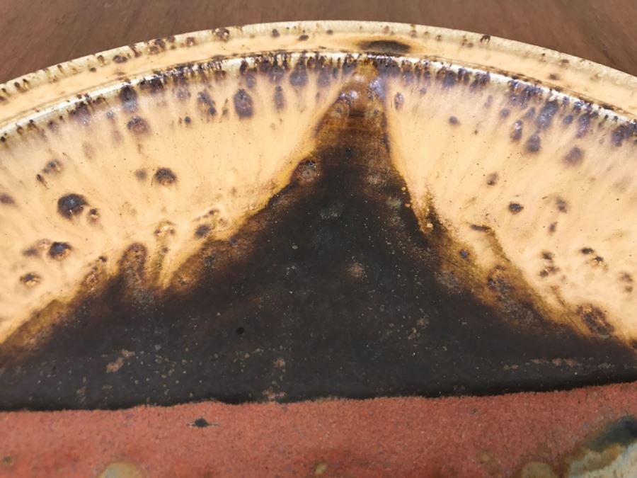 Mid-Century Studio Pottery Plate Signed WC [Photo 9]