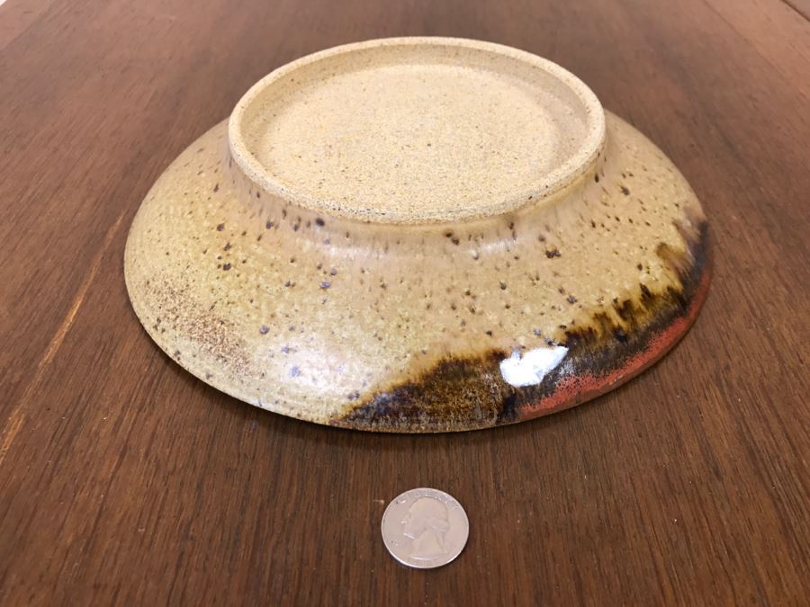 Mid-Century Studio Pottery Plate Signed WC [Photo 8]