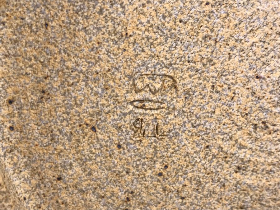 Mid-Century Studio Pottery Plate Signed WC [Photo 10]