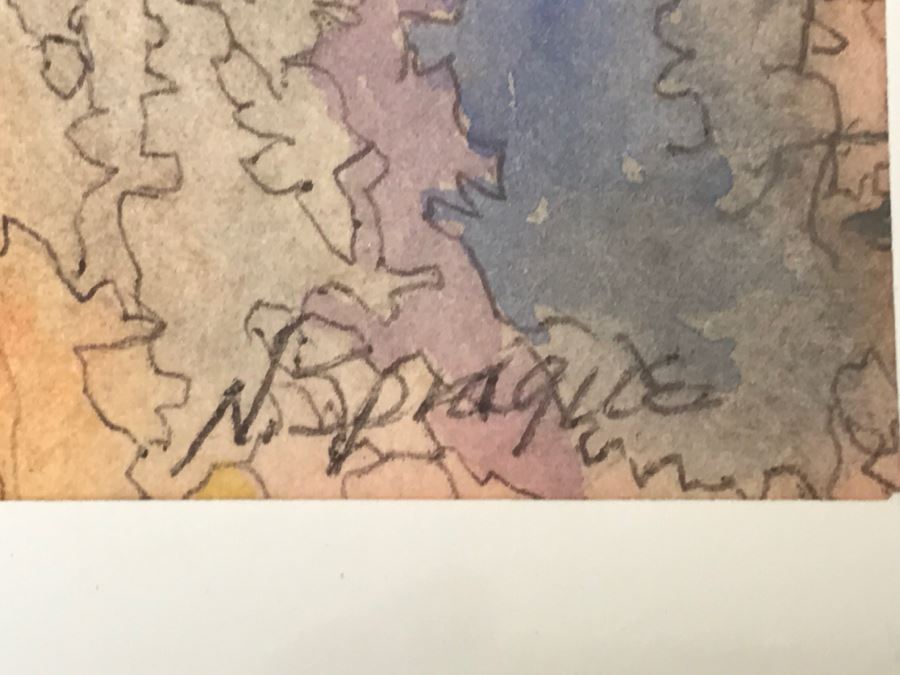 Pair Of Original Watercolor Paintings - One Is Signed N. Sprague [Photo 5]