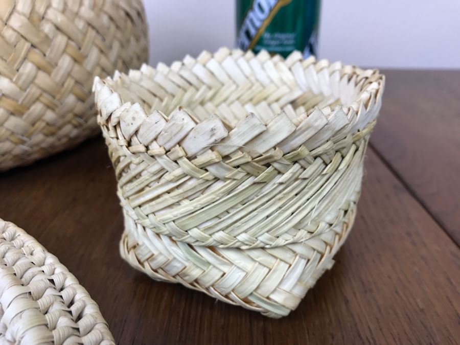 Set Of (4) Native American Indian Baskets [Photo 7]