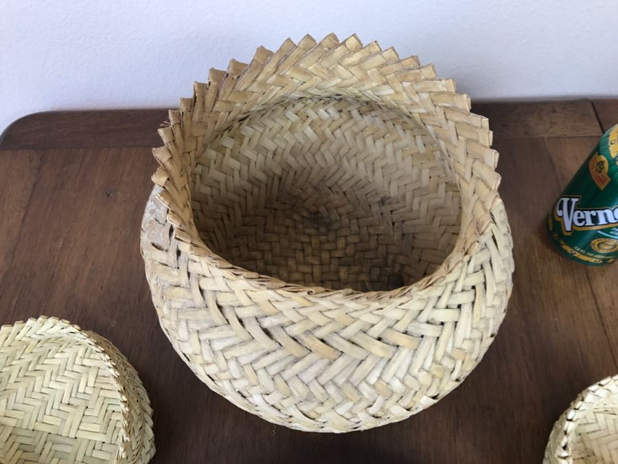 Set Of (4) Native American Indian Baskets [Photo 6]