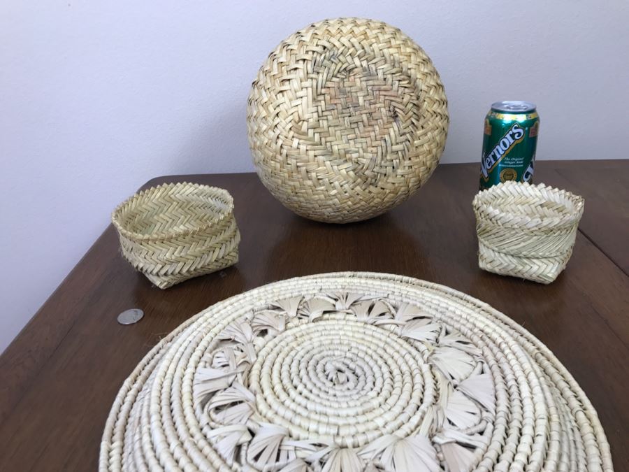 Set Of (4) Native American Indian Baskets [Photo 16]