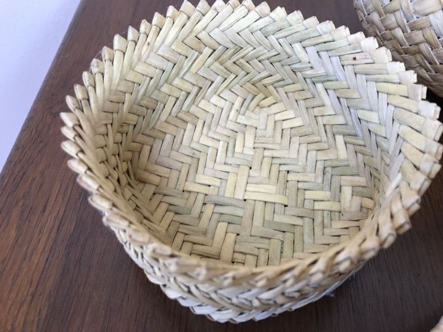 Set Of (4) Native American Indian Baskets [Photo 10]