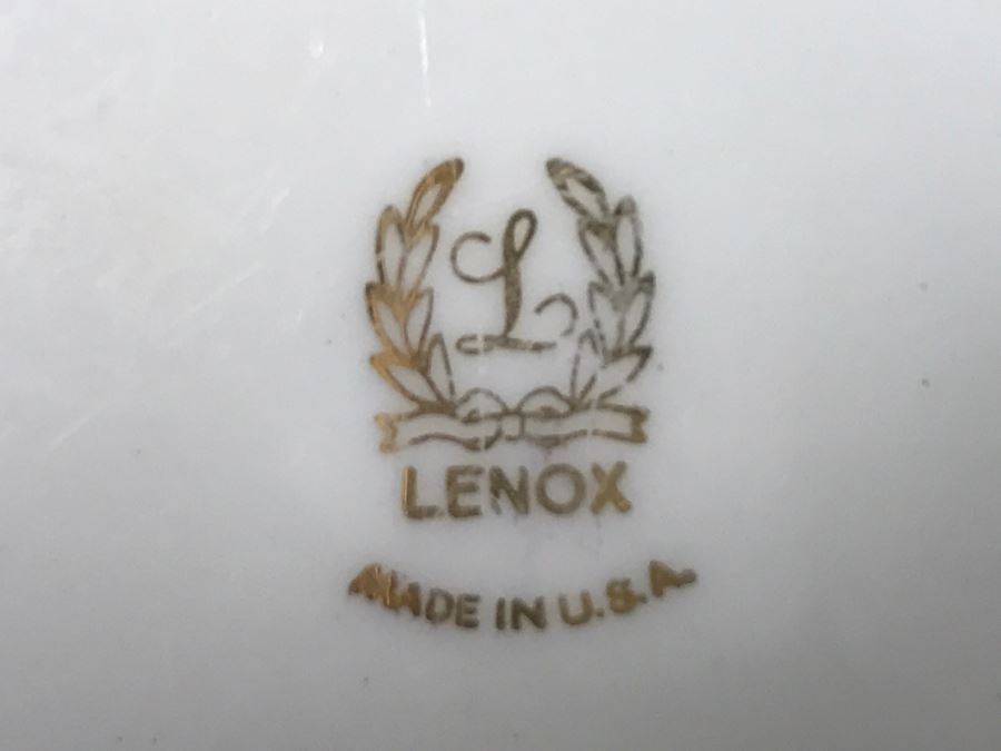 LENOX Lot Includes Mid-Century Bowl Containing Flower Frog And (2) Footed Bowls [Photo 12]