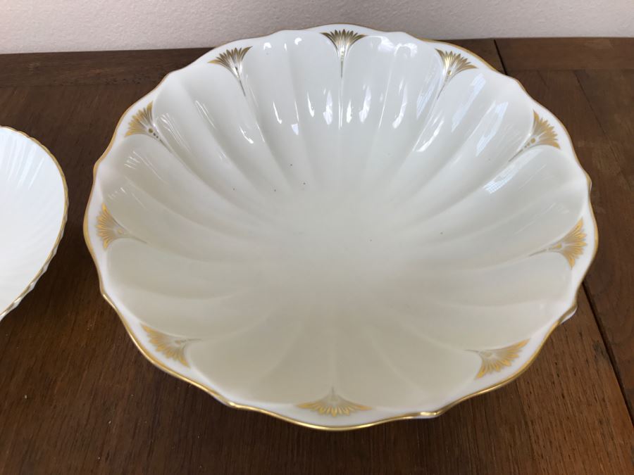 LENOX Lot Includes Mid-Century Bowl Containing Flower Frog And (2) Footed Bowls [Photo 6]