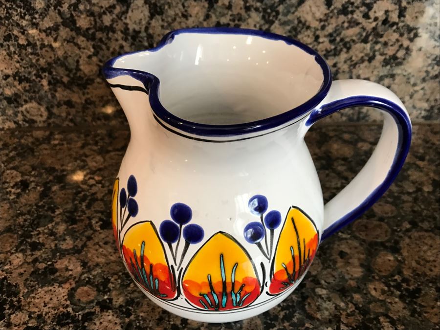 (13) S. Stefano Camastra And La Giara Ceramic Pitcher And Plates Made In Italy [Photo 17]