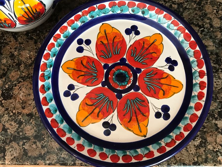 (13) S. Stefano Camastra And La Giara Ceramic Pitcher And Plates Made In Italy [Photo 7]