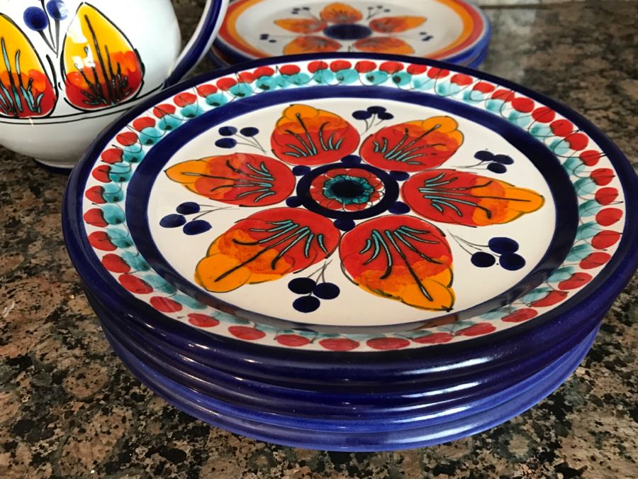 (13) S. Stefano Camastra And La Giara Ceramic Pitcher And Plates Made In Italy [Photo 8]