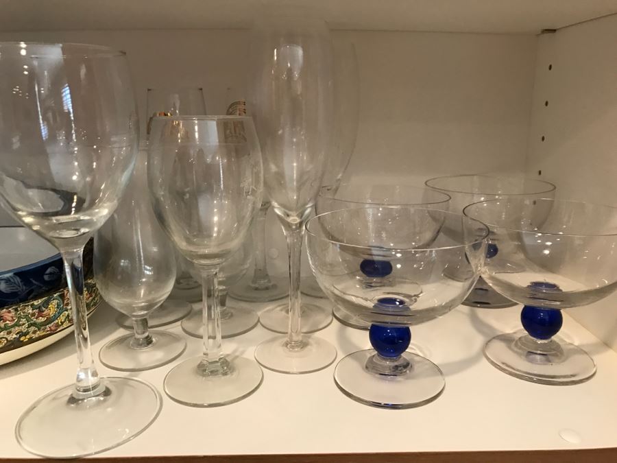 Various Bowls, Plates, Creamer And Stemware Glasses [Photo 2]