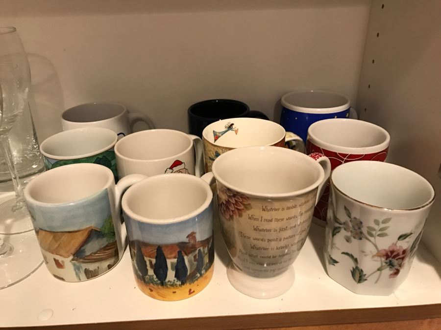 Various Glassware, Stemware Glasses And Coffee Cups [Photo 4]