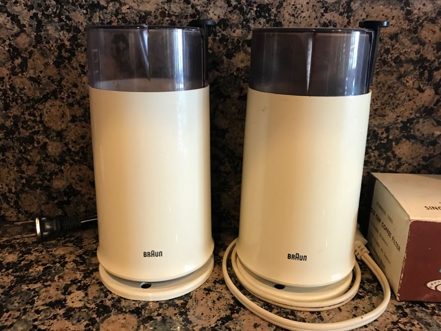 Pair Of BRAUN Coffee Grinders, Coffee Travel Mug And Stainless Steel Single Cup Coffee Filter [Photo 2]