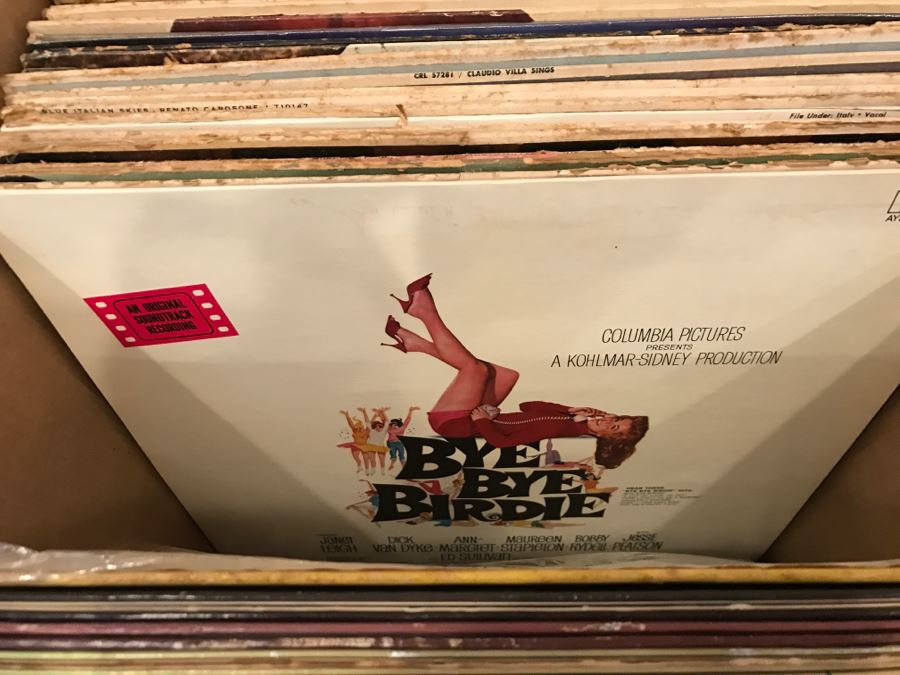 (2) Boxes Of Vintage Vinyl Records 33RPM Lot Includes Bob Dylan's Greatest Hits, Elton John's Goodbye Yellow Brick Road, Musicals, Nat King Cole - See Photos [Photo 10]