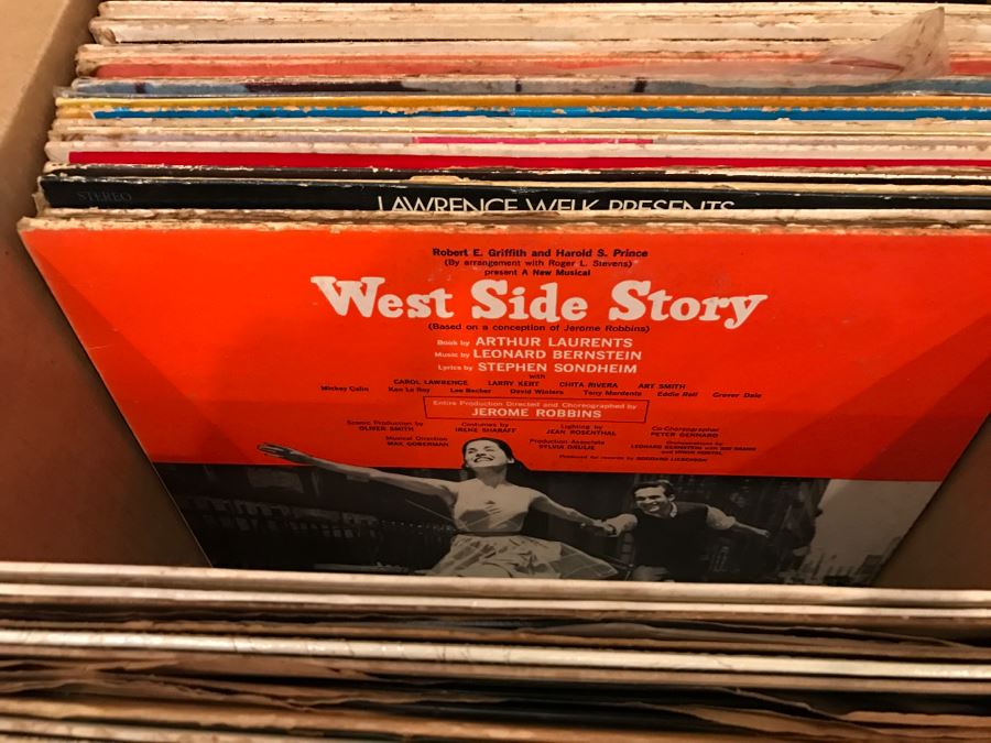 (2) Boxes Of Vintage Vinyl Records 33RPM Lot Includes Bob Dylan's Greatest Hits, Elton John's Goodbye Yellow Brick Road, Musicals, Nat King Cole - See Photos [Photo 12]