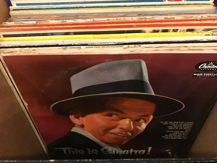 (2) Boxes Of Vintage Vinyl Records 33RPM Lot Includes Bob Dylan's Greatest Hits, Elton John's Goodbye Yellow Brick Road, Musicals, Nat King Cole - See Photos [Photo 18]
